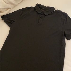 Black collared lulu lemon shirt